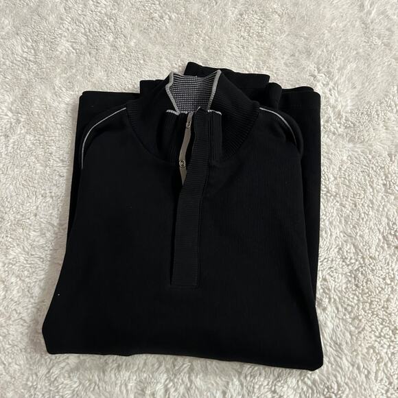 Hugo Boss Other - Hugo Boss Quarter Snap Sweatshirt Mens XL Black Business Office Attire Preppy